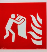 Znak KOC GAŚNICZY PS fotoluminescencyjna 15x15