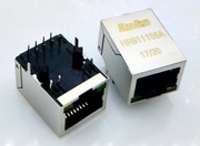 Gniazdo LAN Ethernet RJ45 HR911105A LED THT