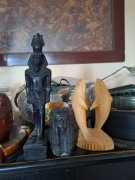 Rzeźby heban komplet 3 sztuk