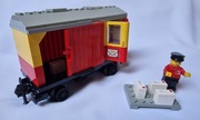 LEGO 7722 wagon duży pocztowy, unikat (pociąg, train) + minifigurka