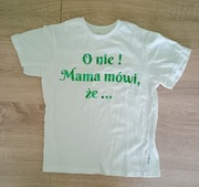 Koszulka bawełniana Tshirt dziecięcy z nadrukiem będę starszym Bratem r.104