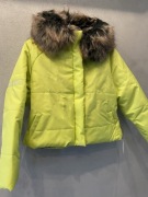 % Miss Jacket Świetna Kurtka Limonkowa Nowa S