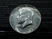 USA 1/2 Half dolara, Kennedy1967r.Srebro,Mennicza Piękna