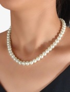 naszyjnik korale perły perłowy naszyjnik ze złotym zapięciem