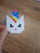 Magiczny kot,kotek- jednorożec z koralików do prasowania