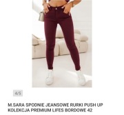 Spodnie bordowe 42