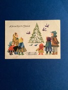 DANUTA IMIELSKA- POCZTÓWKA - „BOŻE NARODZENIE” - 1961 rok