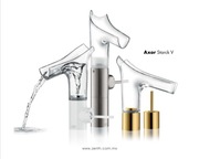 Bateria umywalkowa Axor Starck V Hansgrohe 140 szkło kryształowe 