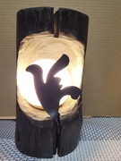 Lampa stojąca drewniana "Handmade"