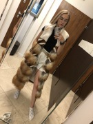 Eleganckie futro z lisa  i norki prawdziwe futro 