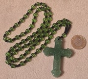 DUŻY Naszyjnik z Watykanu. Różaniec. PREZENT dla Babci. Maj 2025(T).