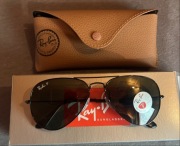 Ray Ban Aviator Polarized, Large Metal czarne okulary słoneczne