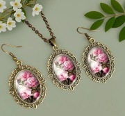 Zestaw biżuterii w kolorze starego złota Vintage Nowe