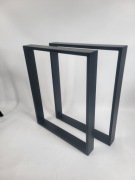 Nowoczesne nogi stołowe 60x70 / profil 80x20 – czarny mat, komplet 2 szt.