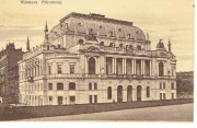 Warszawa Filharmonja. Wydanie z ok. 1910 r. Karta czysta. 