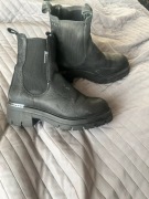 Botki Nessi 37, czarne, skóra