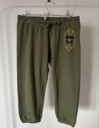 Spodnie o krótszym kroju fishbone khaki S