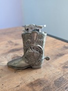 Vintage zapalniczka stołowa Japan koń western retro