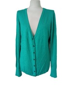 Espritt damski sweterek rozpinany zielony wiskoza r 44/XXL