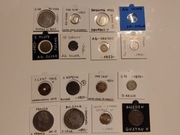 zestaw 8 sztuk monet srebrnych AG i inne 8 sztuk