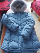 Super kurtka dziewczęca na futerku Okaidi rozmiar 152/12 lat