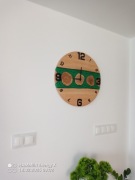 Zegar z drewna i żywicy 40 cm