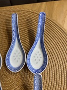 łyżki do zupy 2szt  porcelana chińska łyżka azjacka