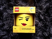 Zestaw 2 x Lego Storage Głowa Mini Wink Oczko Nowa 11 x 11,5 cm - 2szt. 