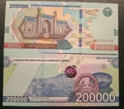 Uzbekistan 200000 sum 2022 UNC