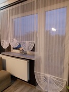 Firanki panele białe kpl balkon 