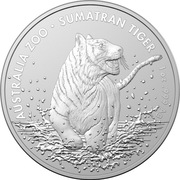 Australia 1$ Sumatran Tiger 2020 1 Oz Ag.999