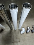 Rura koncentryczna dwuścienna L=1000 mm z uszczelką fi 60/100