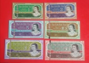 Zestaw 6 szt. banknotów Wyspa Barbuda 1, 2, 5, 10, 20, 50 dolarów 2019