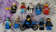 Figurki Lego, używane, 10 sztuk + motor