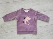 Fioletowa bluza dziewczęca z jednorożcem, rozmiar 68 NOWA