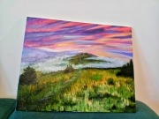 Obraz akrylowy „Zachód słońca – droga na Babią Górę” 