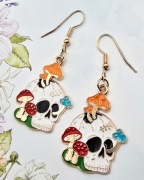 Czaszki czachy muchomory grzyby grzybki kolczyki awangardowe alternative