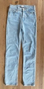 Jeansy dżinsy spodnie damskie Zara 36 S jasno niebieskie, proste długie