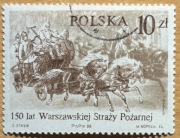 2878, * kasowany, 150-lecie Warszawskiej Straży Pożarnej