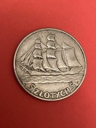 Mega unikat Moneta II RP 5 złotych 1936, żaglowiec, srebro