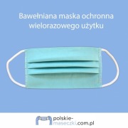 Bawełniana maska ochronna wielokrotnego użytku