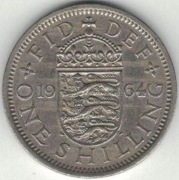 299 Wielka Brytania 1 shilling szyling 1964 herb angielski
