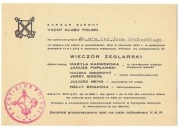 W-wa 1946, Zarząd Yacht Klub Polski, zaproszenie J.M.Grubecki,wkładka !