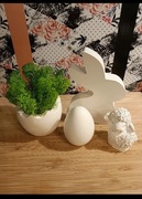 Zestaw królik króliczek zając wielkanocny Wielkanoc Easter HappyEaster 