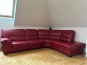 Narożnik skórzany z opcją spania