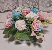 Dzień Babci, Dziadka , Walentynki,  kwiaty mydlane flower box 