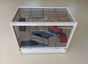 Klatka dla Chomika gryzoni drewniana Ferplast 60x34x49 + zestaw akcesoriów