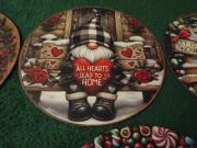 Tablica z drewna do powieszenia Skrzat święta średnica 20 cm 