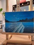 Obraz ręcznie malowany farbami na płótnie, 24x18