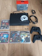 Ps3 12gb +dwa nowe pady + gry + kompletne okablowanie